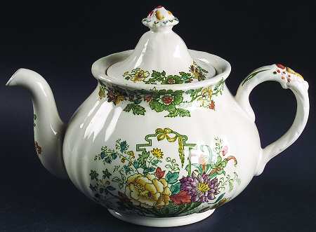 Strathmore Green Multicolor Teapot & Lid