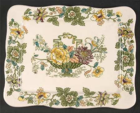 Strathmore Green Multicolor Rectangular Tray