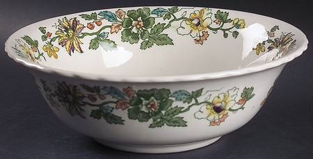 Strathmore Green Multicolor 9" Round Vegetable Bowl