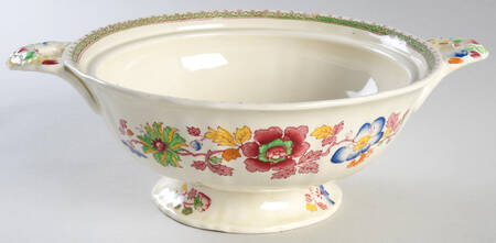 Strathmore Pink Multicolor Round Vegetable No Lid