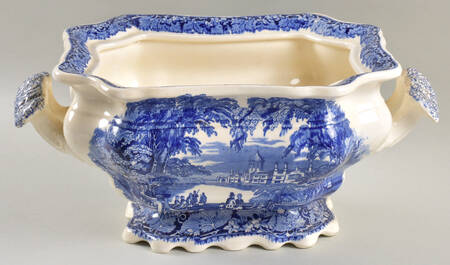 Vista Blue Large Bedford Tureen No Lid