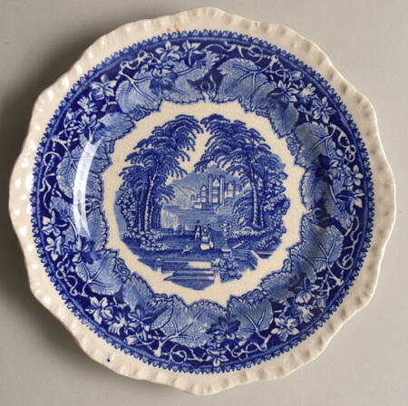 Vista Blue Round Butter No Lid