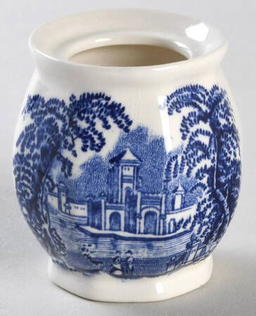 Vista Blue Mustard Jar No Lid