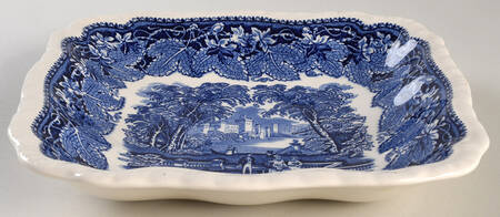 Vista Blue Square Gadroon Dessert Bowl