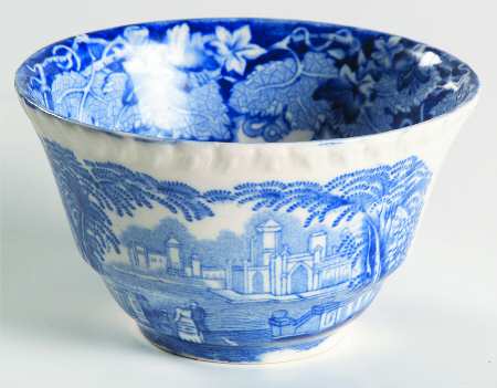 Vista Blue Open Rice/Sugar Bowl