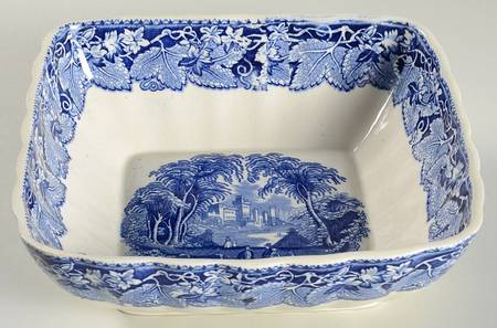 Vista Blue 9" Square Vegetable Bowl