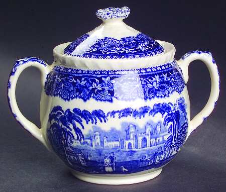 Vista Blue Sugar Bowl & Lid