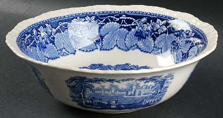 Vista Blue 9" Round Vegetable Bowl