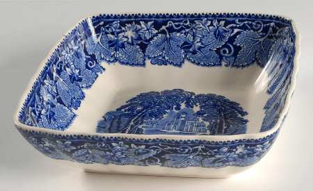 Vista Blue 7" Square Vegetable Bowl