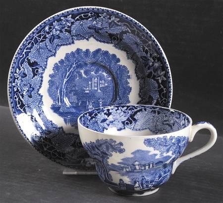 Vista Blue Joke Cup & Saucer Set