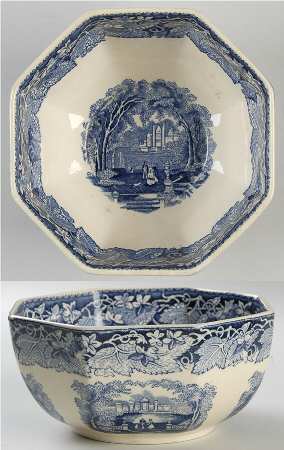 Vista Blue 6" Octagonal Vegetable Bowl