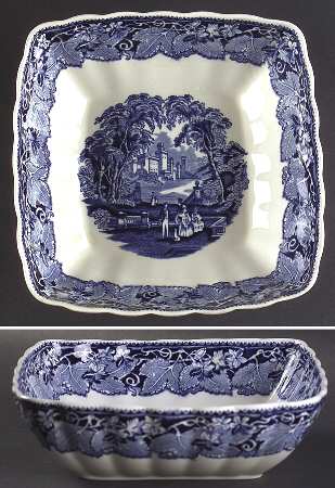 Vista Blue 8" Square Vegetable Bowl