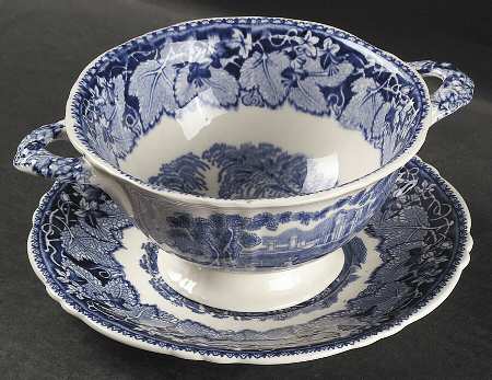 Vista Blue Gravy Boat & Underplate