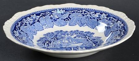 Vista Blue Large Rim Soup Bowl