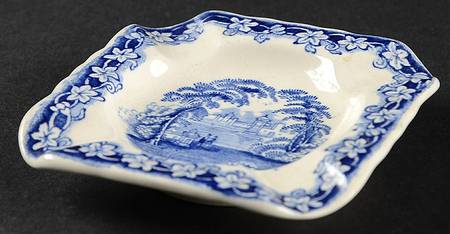 Vista Blue Small Square Ashtray