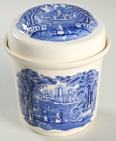 Vista Blue Drip Jar & Lid (No Strainer)
