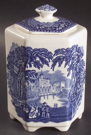 Vista Blue Ming Jar & Lid