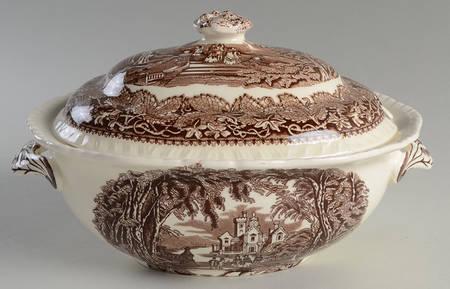Vista Brown (No Trim) Oval Tureen & Lid