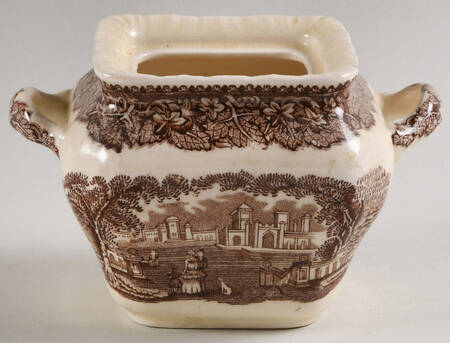 Vista Brown (No Trim) Square Sugar Bowl No Lid