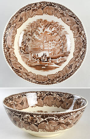 Vista Brown (No Trim) 11" Large Fruit Bowl