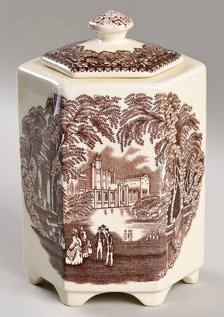 Vista Brown (No Trim) Ming Jar & Lid