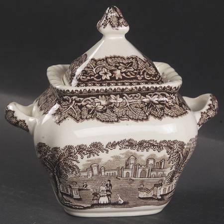 Vista Brown (No Trim) Square Sugar Bowl & Lid
