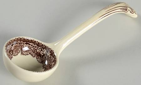 Vista Brown (No Trim) Solid Piece Sauce Ladle
