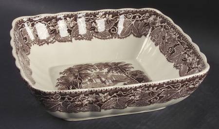 Vista Brown (No Trim) 9" Square Vegetable Bowl