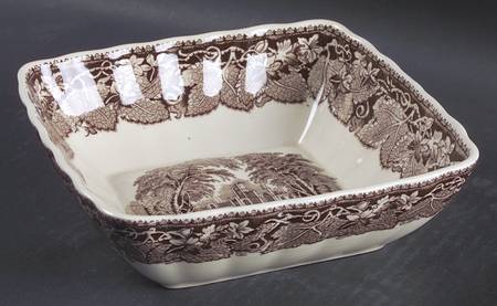 Vista Brown (No Trim) 7" Square Vegetable Bowl