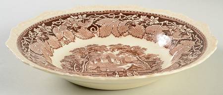Vista Brown (No Trim) Large Rim Soup Bowl