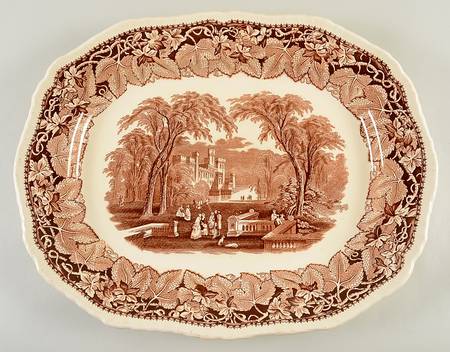 Vista Brown (No Trim) 19" Oval Serving Platter