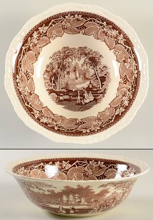Vista Brown (No Trim) 9" Round Vegetable Bowl