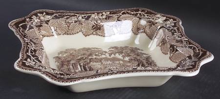 Vista Brown (No Trim) Rectangular Vegetable Bowl No Lid