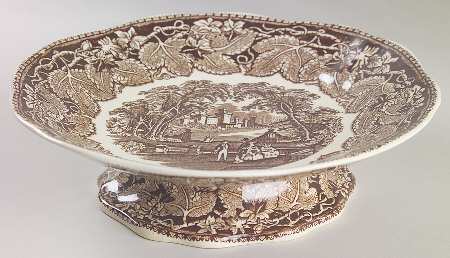 Vista Brown (No Trim) Round Compote (Height X Width)