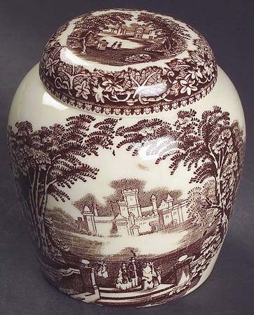 Vista Brown (No Trim) Miniature Prunus Jar & Lid