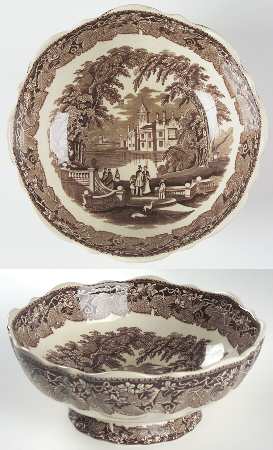 Vista Brown (No Trim) Bruges Footed Salad Bowl