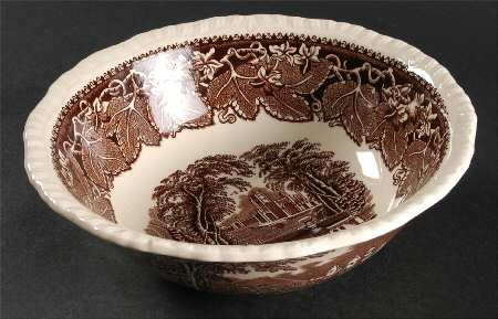 Vista Brown (No Trim) 8" Round Vegetable Bowl