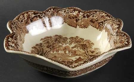 Vista Brown (No Trim) Round Fluted Dessert Bowl