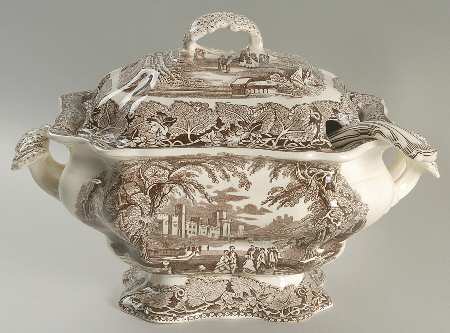 Vista Brown (No Trim) Tureen & Lid w/Ladle