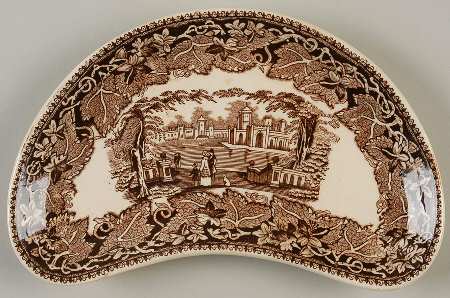 Vista Brown (No Trim) Crescent Salad Plate