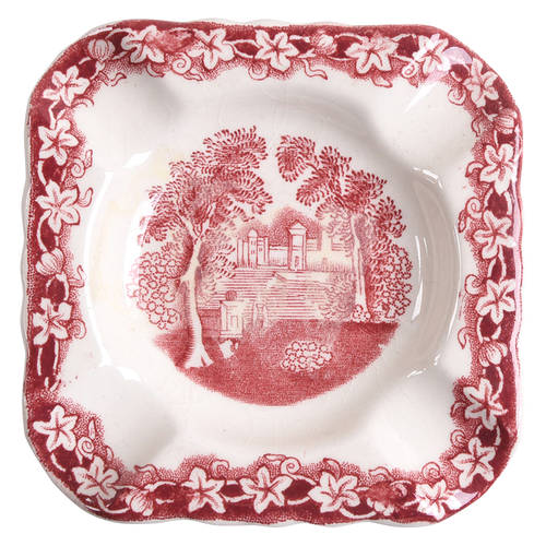Vista Pink (No Trim) Square Ashtray by Mason's
