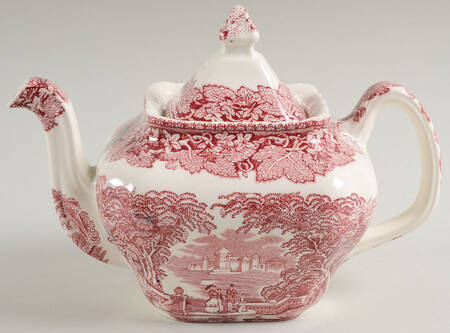 Vista Pink (No Trim) Small Teapot & Lid