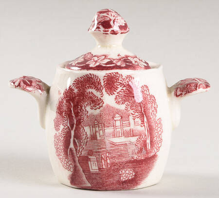Vista Pink (No Trim) Mustard Jar & Lid
