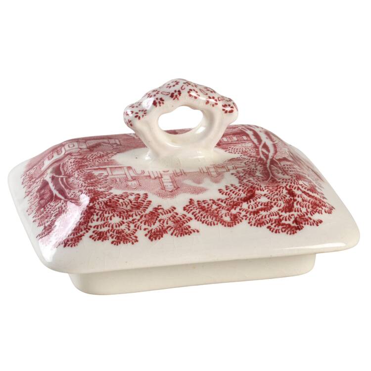 Vista Pink (No Trim) Lid for Square Fan Sugar Bowl