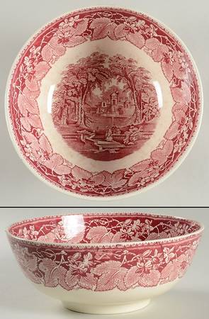 Vista Pink (No Trim) 8" Round Serving Bowl