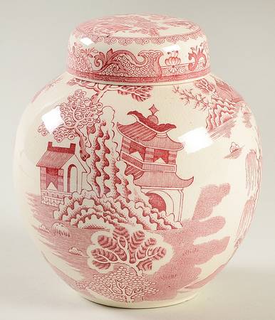 Willow Red Small Prunus Jar & Lid