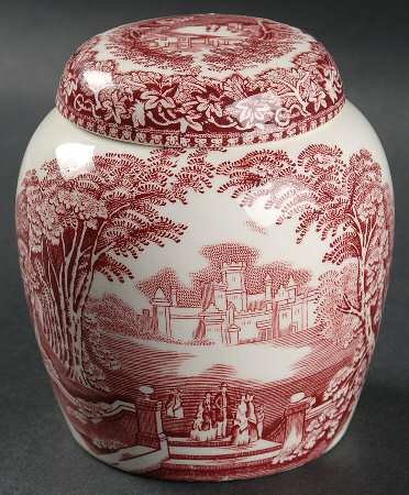 Vista Pink (No Trim) Miniature Prunus Jar & Lid by Mason's
