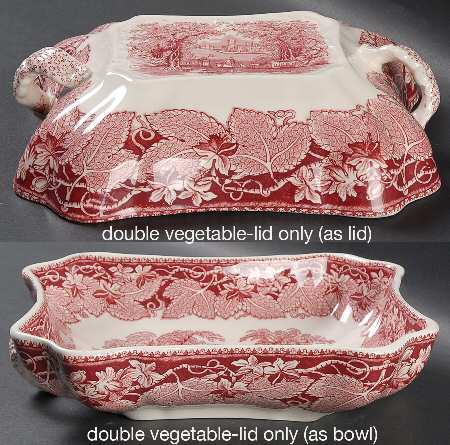 Vista Pink (No Trim) Lid for Double Vegetable Bowl