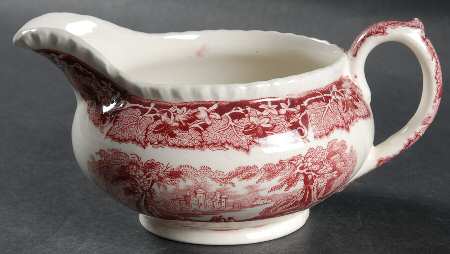 Vista Pink (No Trim) Round Gravy Boat