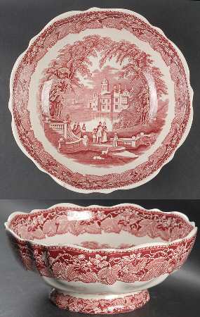 Vista Pink (No Trim) Bruges Footed Salad Bowl